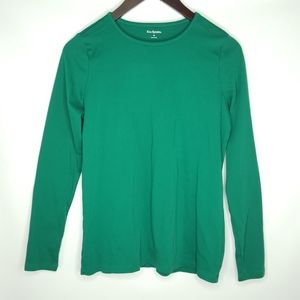Kim Rogers Long Sleeve Green Top Medium